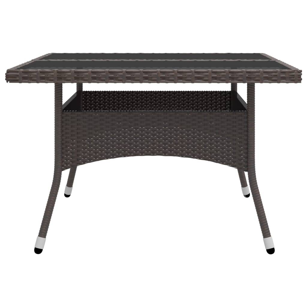 Vidaxl - Ensemble à manger de jardin 9pcs Résine tressée et verre Marron vidaXL 3058341 - Image 6