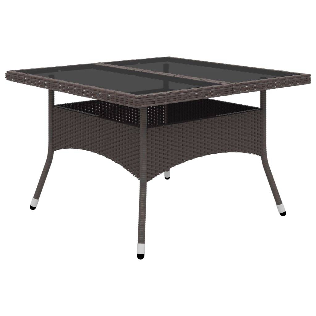Vidaxl - Ensemble à manger de jardin 9pcs Résine tressée et verre Marron vidaXL 3058341 - Image 4