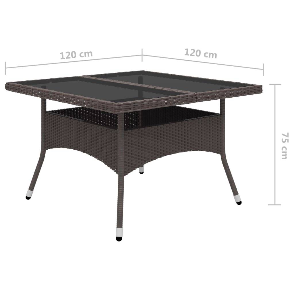 Vidaxl - Ensemble à manger de jardin 9pcs Résine tressée et verre Marron vidaXL 3058341 - Image 3