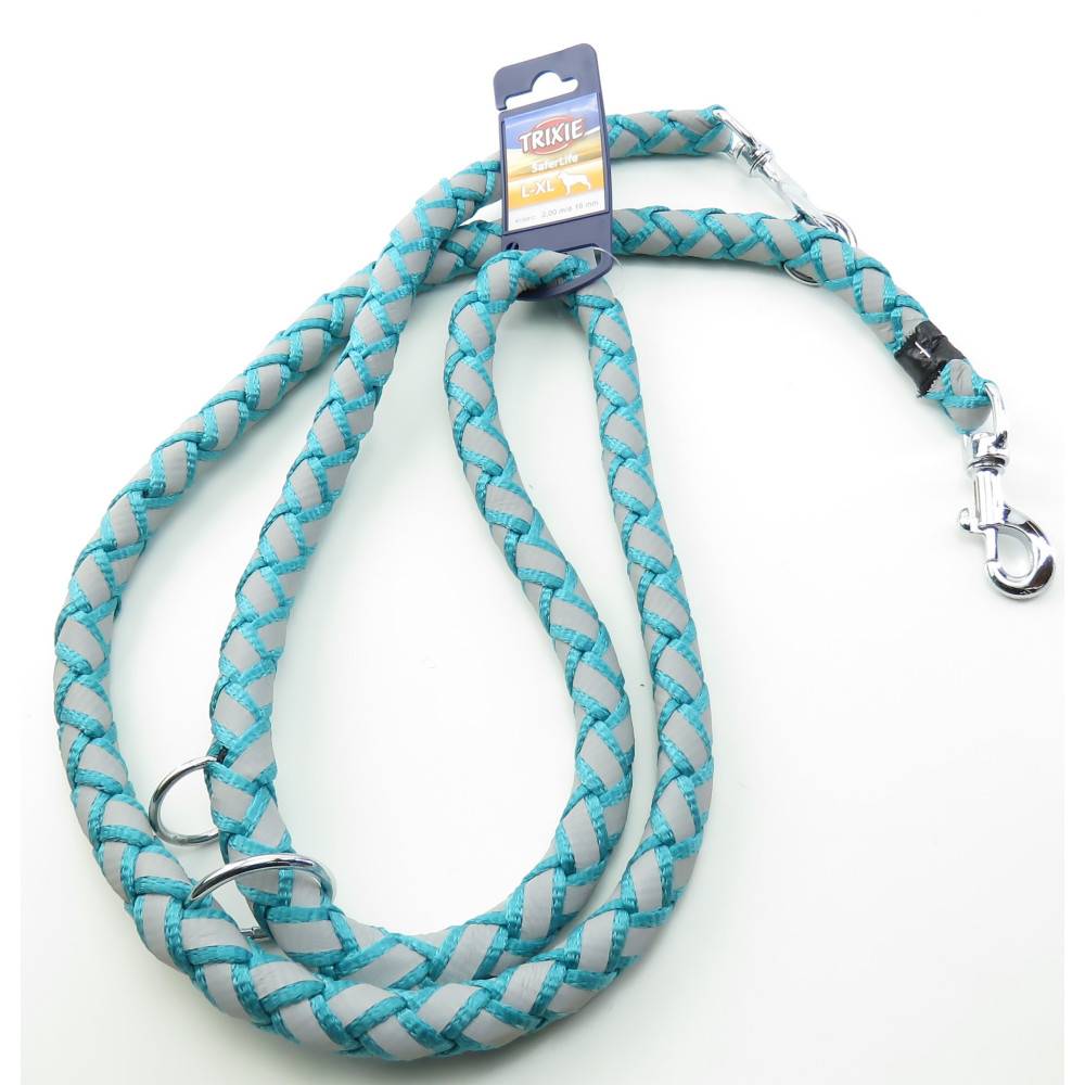 Trixie - Trixie - Laisse Cavo Reflect  ø18mm x 2 mètres L-XL. réglable. Océan. pour chien - Image 1