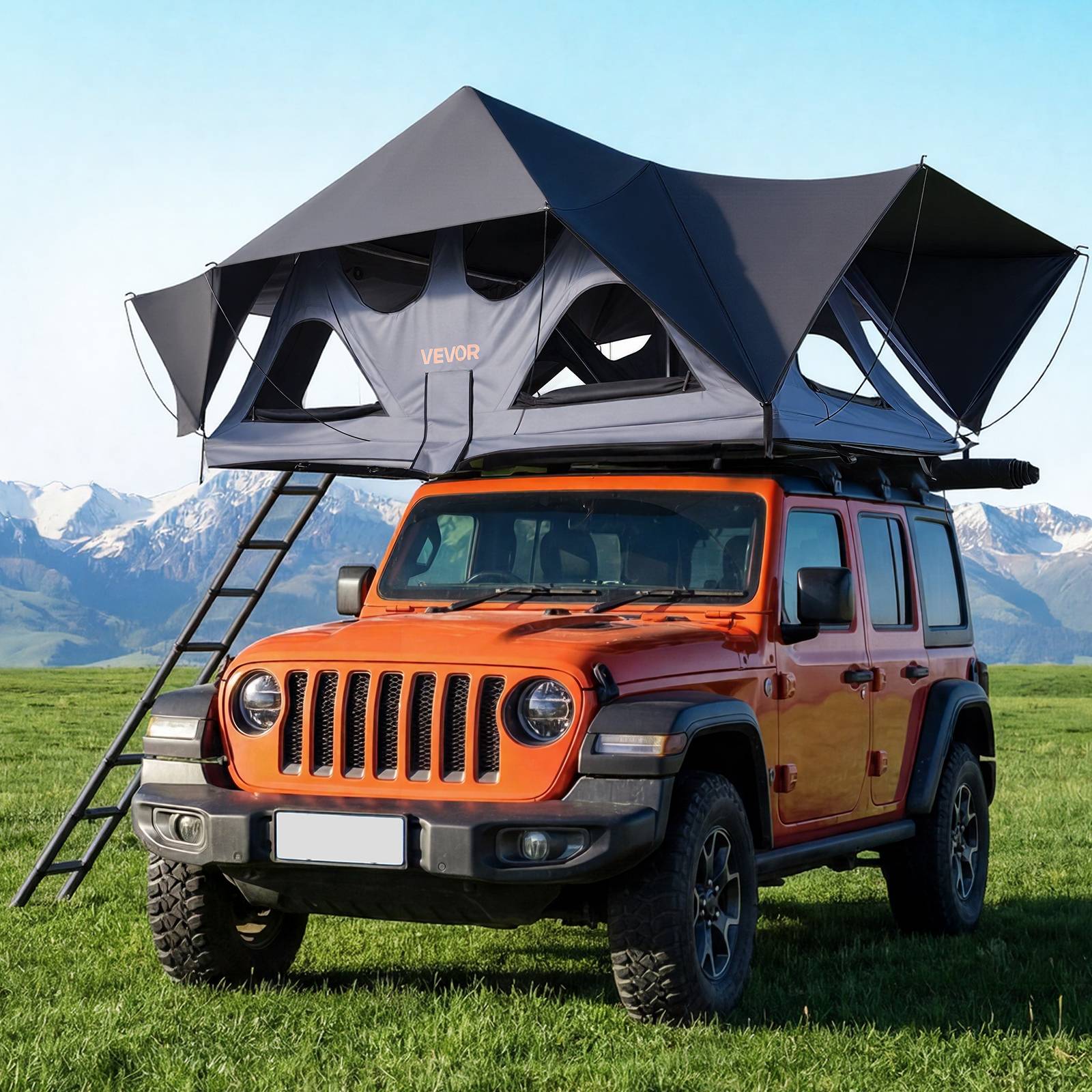 Vevor - VEVOR Tente de Toit Rigide pour Voiture Pliable pour 2-3 Personnes Camping - Image 1