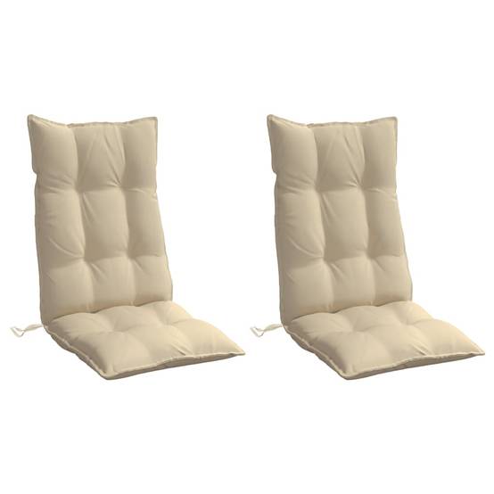PANGIVO - Coussins de chaise à dossier haut tissu oxford beige 120 x 50 x 7 cm, poids:3.75kg - PANGIVO - Image 3