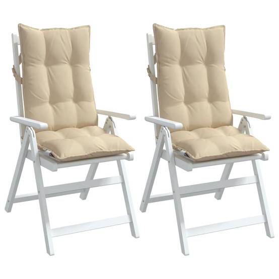 PANGIVO - Coussins de chaise à dossier haut tissu oxford beige 120 x 50 x 7 cm, poids:3.75kg - PANGIVO - Image 4