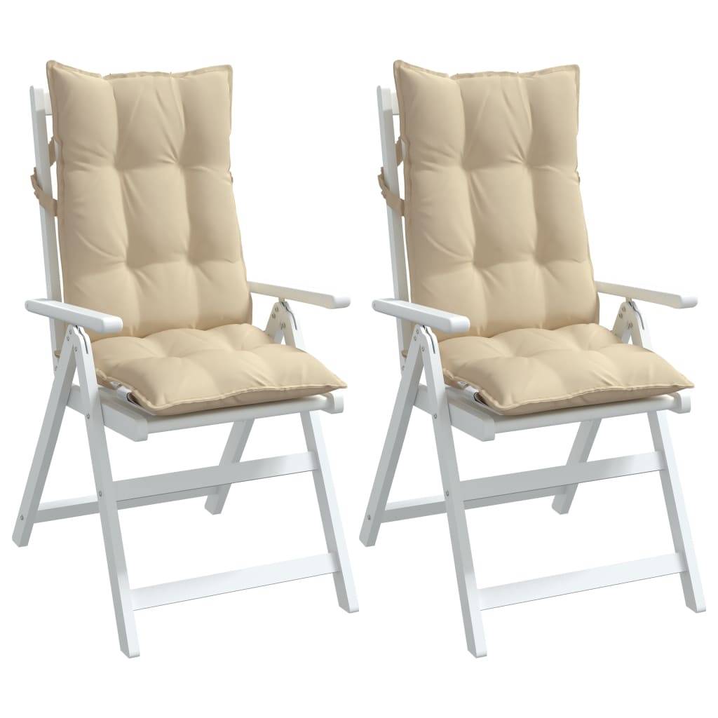 PANGIVO - Coussins de chaise à dossier haut tissu oxford beige 120 x 50 x 7 cm, poids:3.75kg - PANGIVO - Image 4