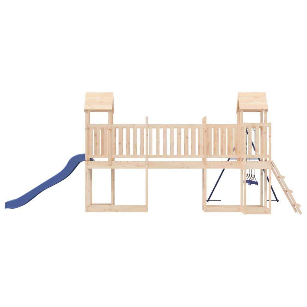 Helloshop26 - Aire de jeux d'extérieur balançoires toboggan portiques robuste jeux jardin 356 x 589 x 214 cm bois de pin massif - Image 5