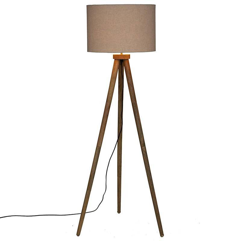 Lampadaire trépied bois Olga Atmosphera - Image 3
