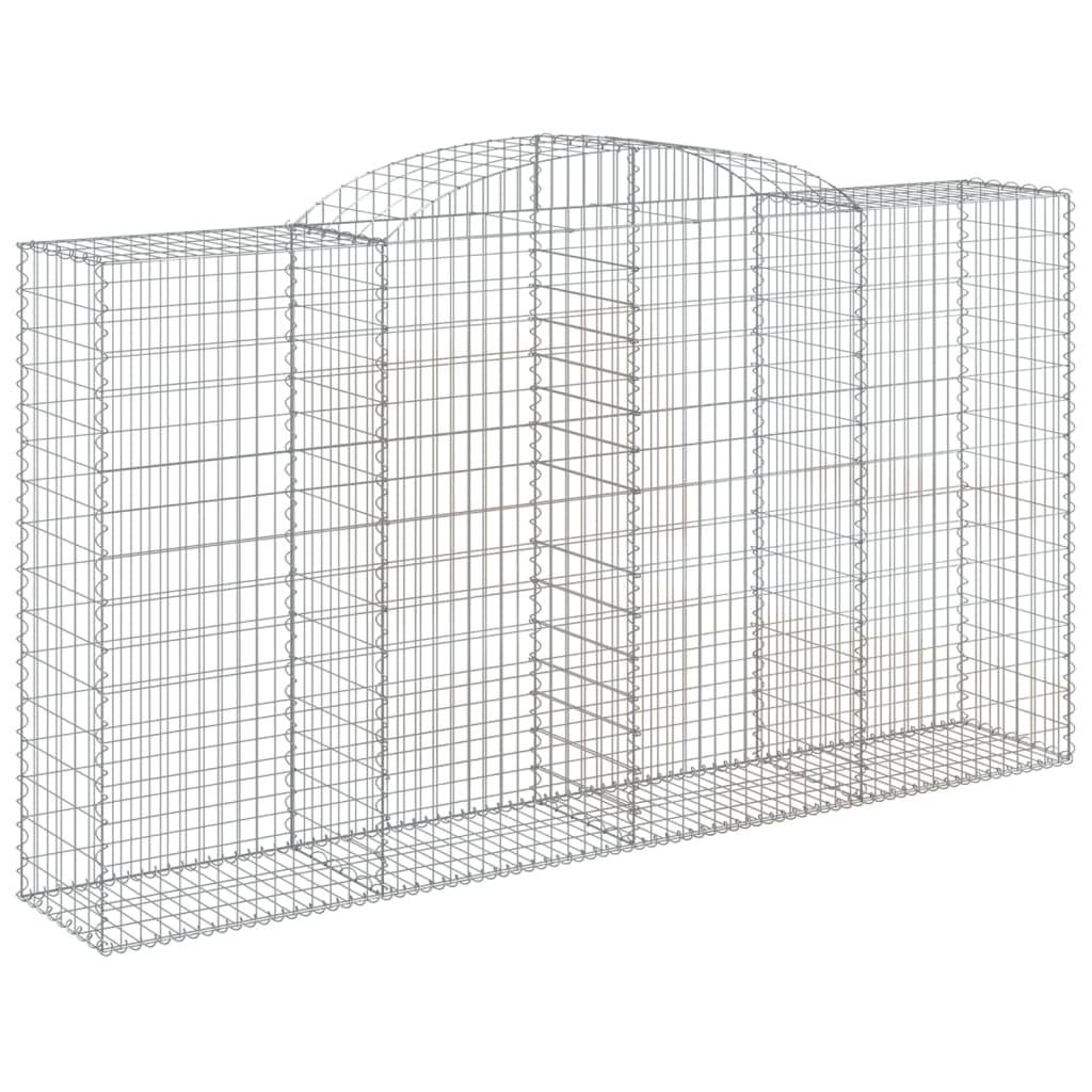 Vidaxl - Paniers à gabions arqués 9 pcs 300x50x160/180 cm fer galvanisé vidaXL 3146762 - Image 4