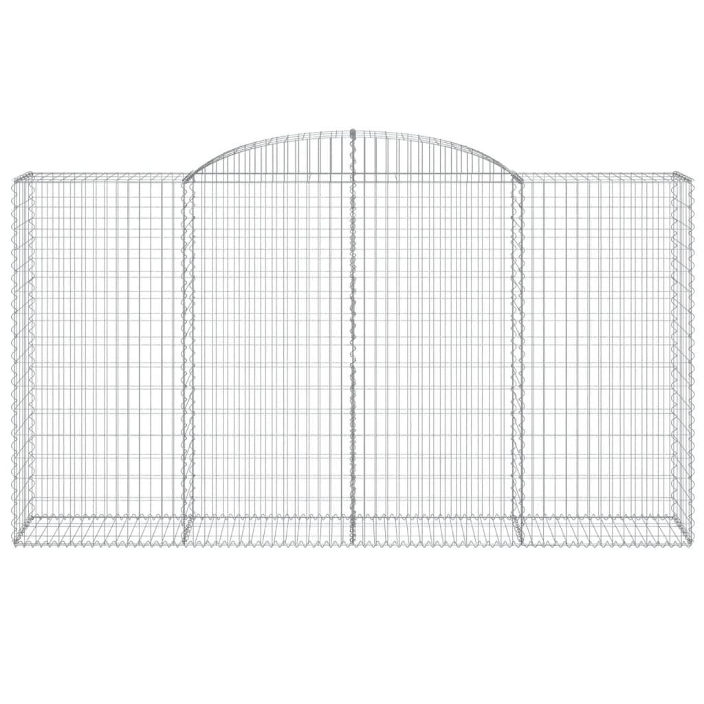 Vidaxl - Paniers à gabions arqués 9 pcs 300x50x160/180 cm fer galvanisé vidaXL 3146762 - Image 5
