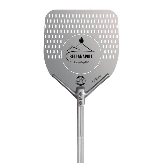 Set de 2 pelles a pizza 33 x 33 cm et Ø 22 Cm + Brosse Manche 150 cm Qualité BellaNapoli - Image 4