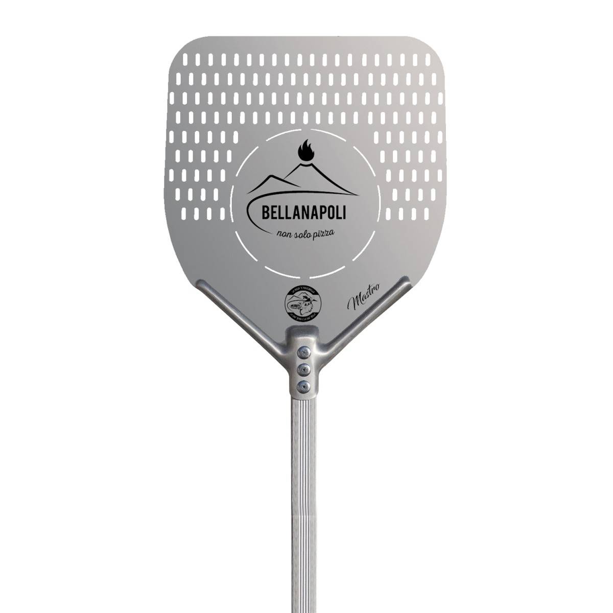Set de 2 pelles a pizza 33 x 33 cm et Ø 22 Cm + Brosse Manche 150 cm Qualité BellaNapoli - Image 4