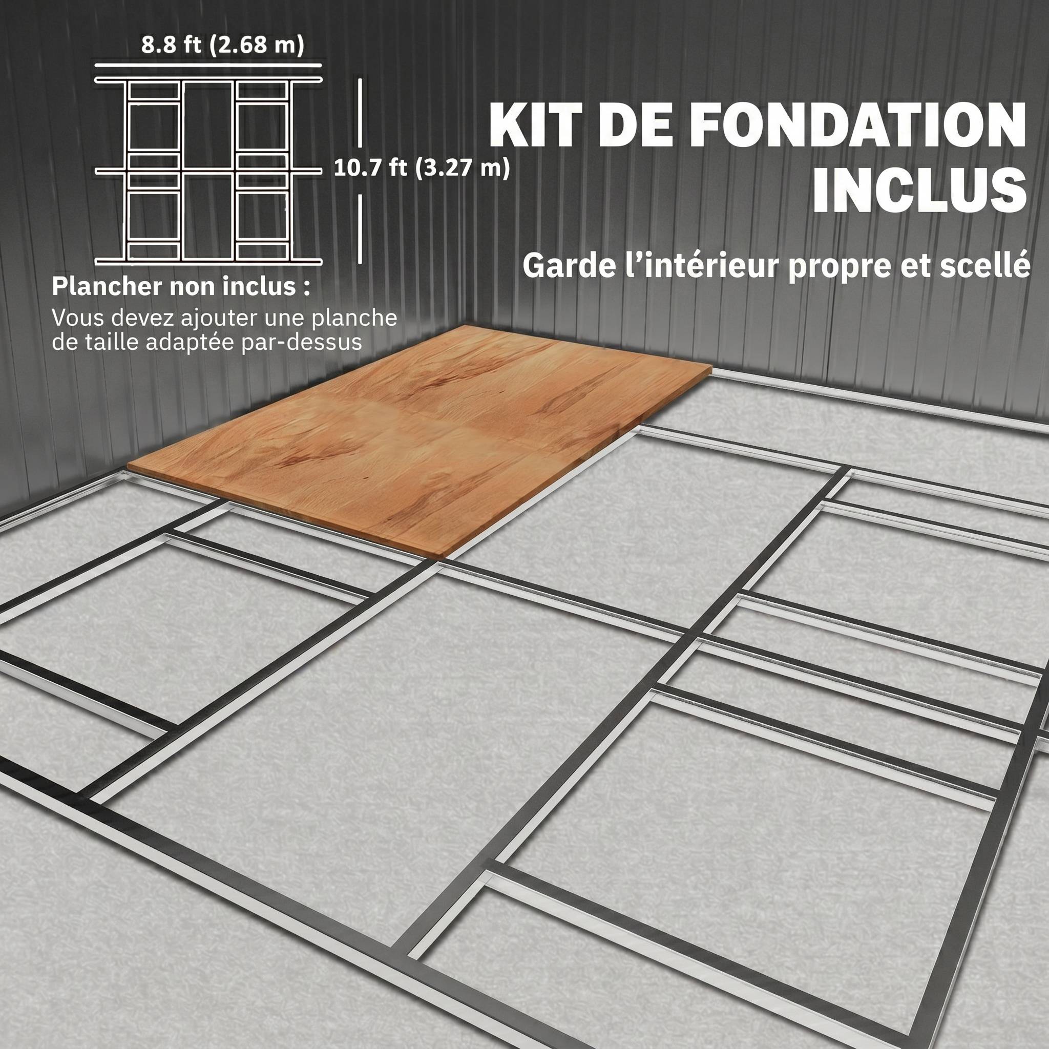 Abri de jardin en acier pour extérieur avec doubles portes coulissantes 340x386 cm vert - ComfortXL Outdoor Living - Image 8