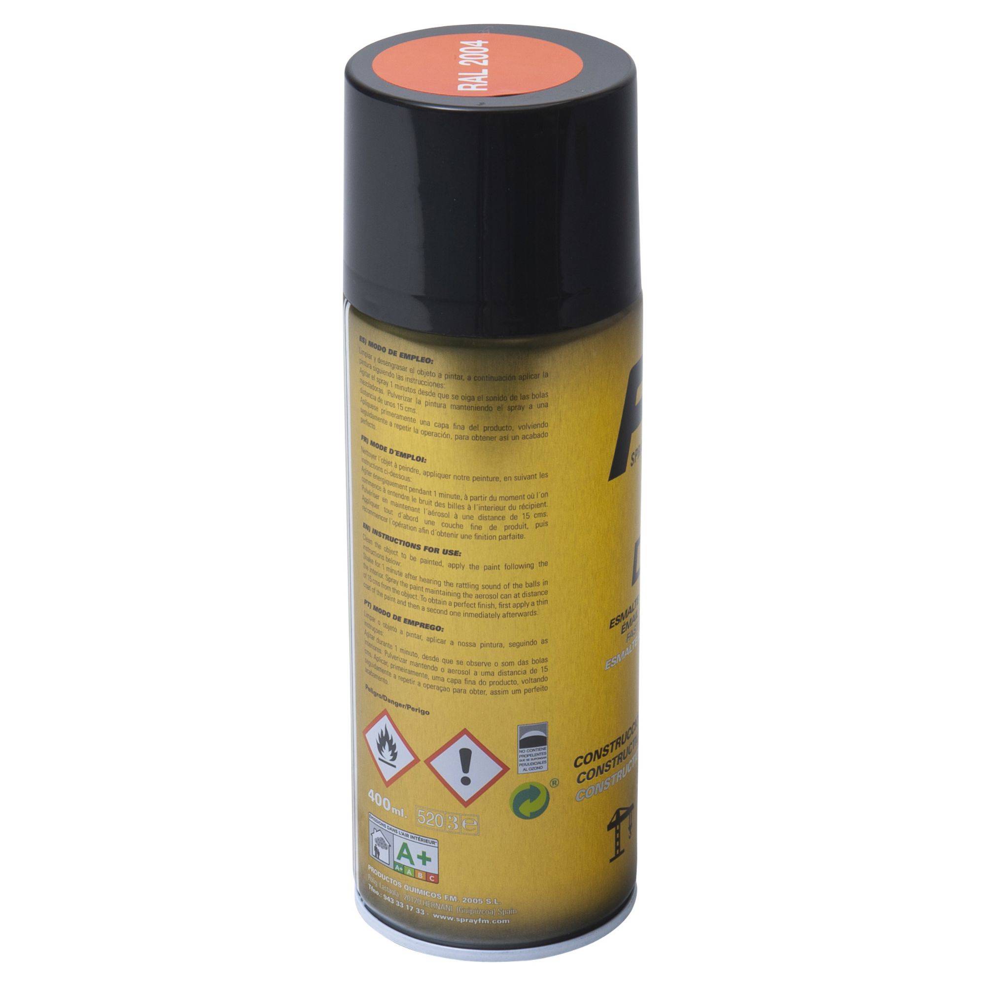 Bombe de peinture orange pur 400ml Orangé pur - RAL 2004 - Orangé pur - RAL 2004 - Image 5
