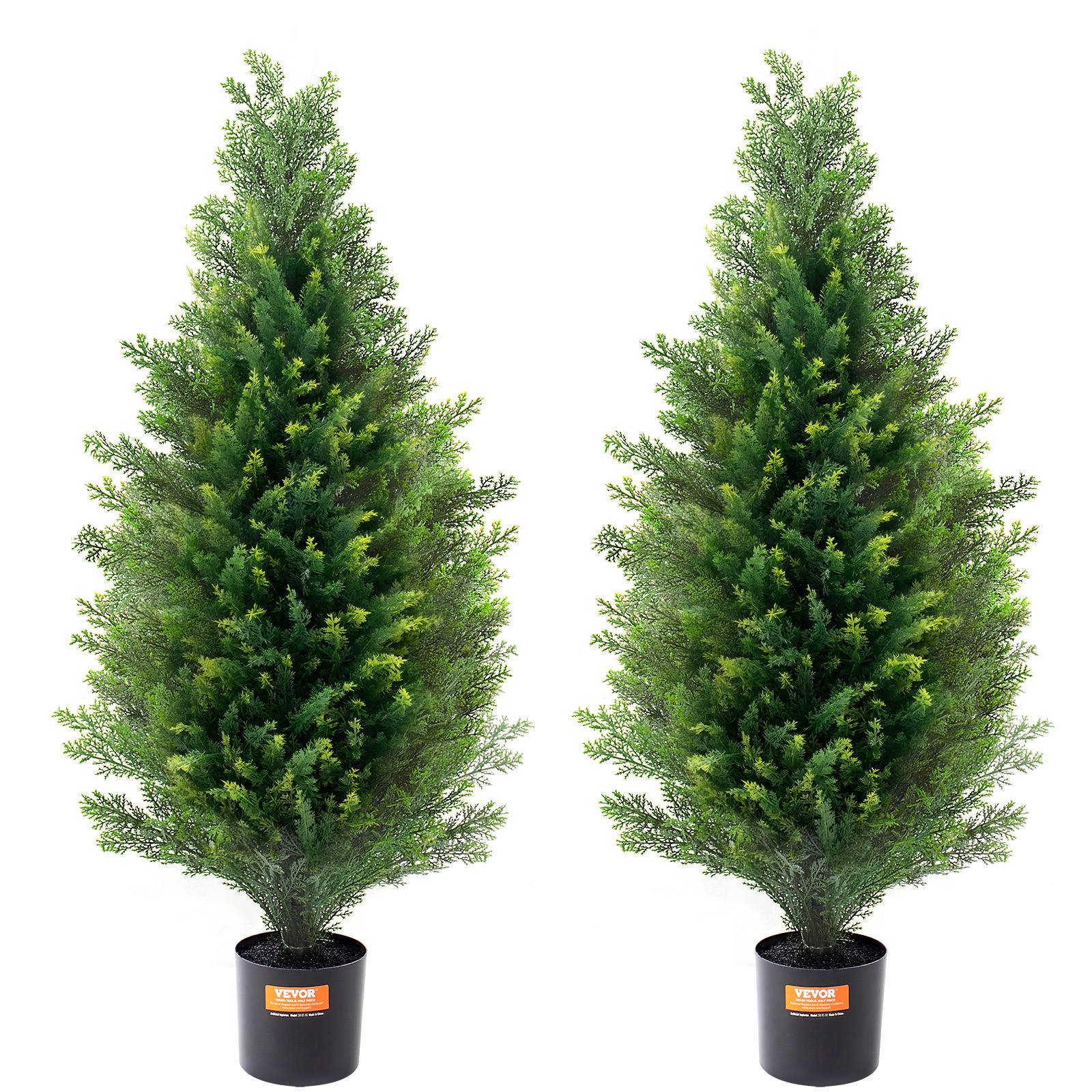 VEVOR Arbre topiaire cèdre artificiel 91,4 cm, lot 2. UV, avec pot. Décoration intérieur/extérieur. - Image 1