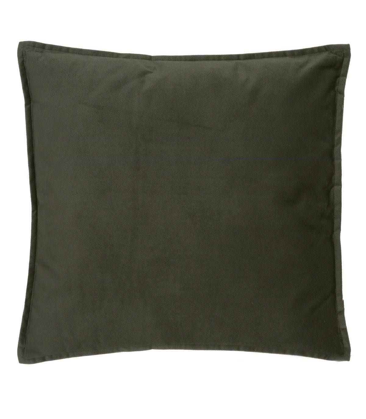 Coussin déhoussable Vert kaki 55 x 55 cm - Image 1