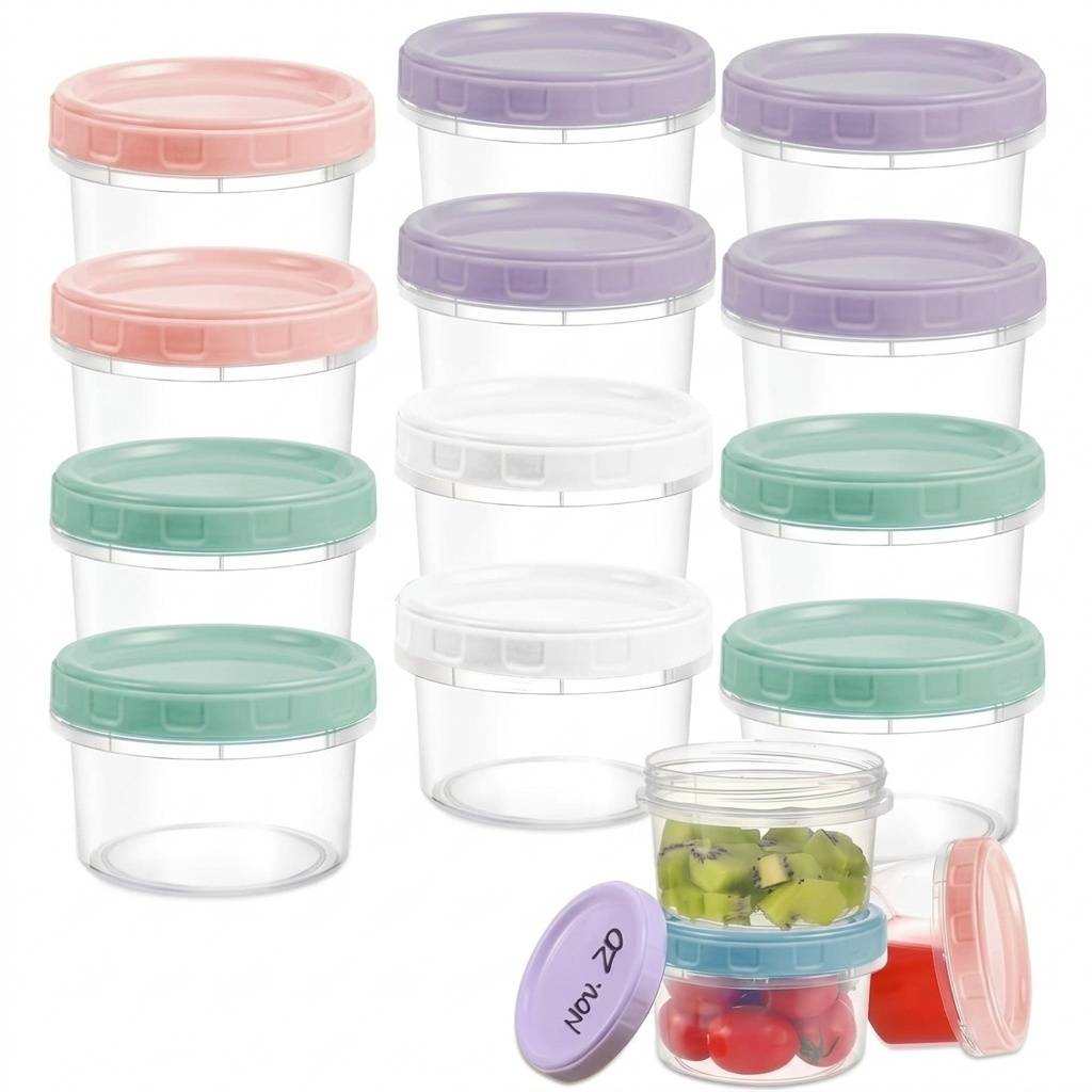 20 contenants 200 ml empilables, couvercles anti-fuite - Image 1