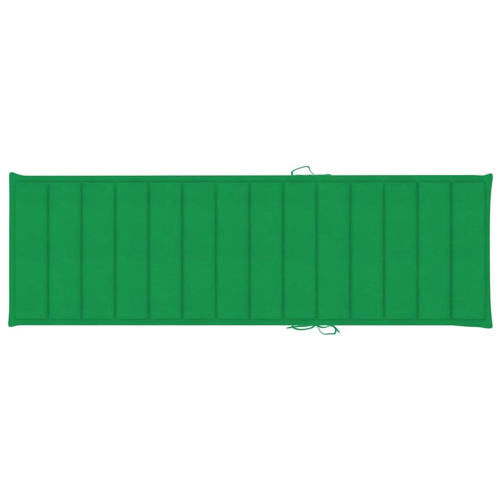 Helloshop26 - Transat chaise longue bain de soleil lit de jardin terrasse meuble d'extérieur double et coussins vert bois de pin imprégné - Image 6