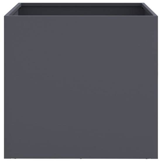Jardinière - Bac à fleurs - Pot de fleurs anthracite 49x47x46 cm acier - Image 5