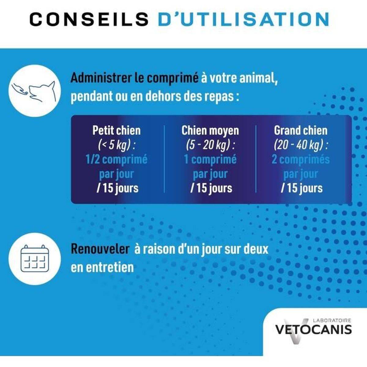 Dentifrice à croquer anti-tartre pour chien 30 comprimés arôme poulet - VETOCANIS - Image 4