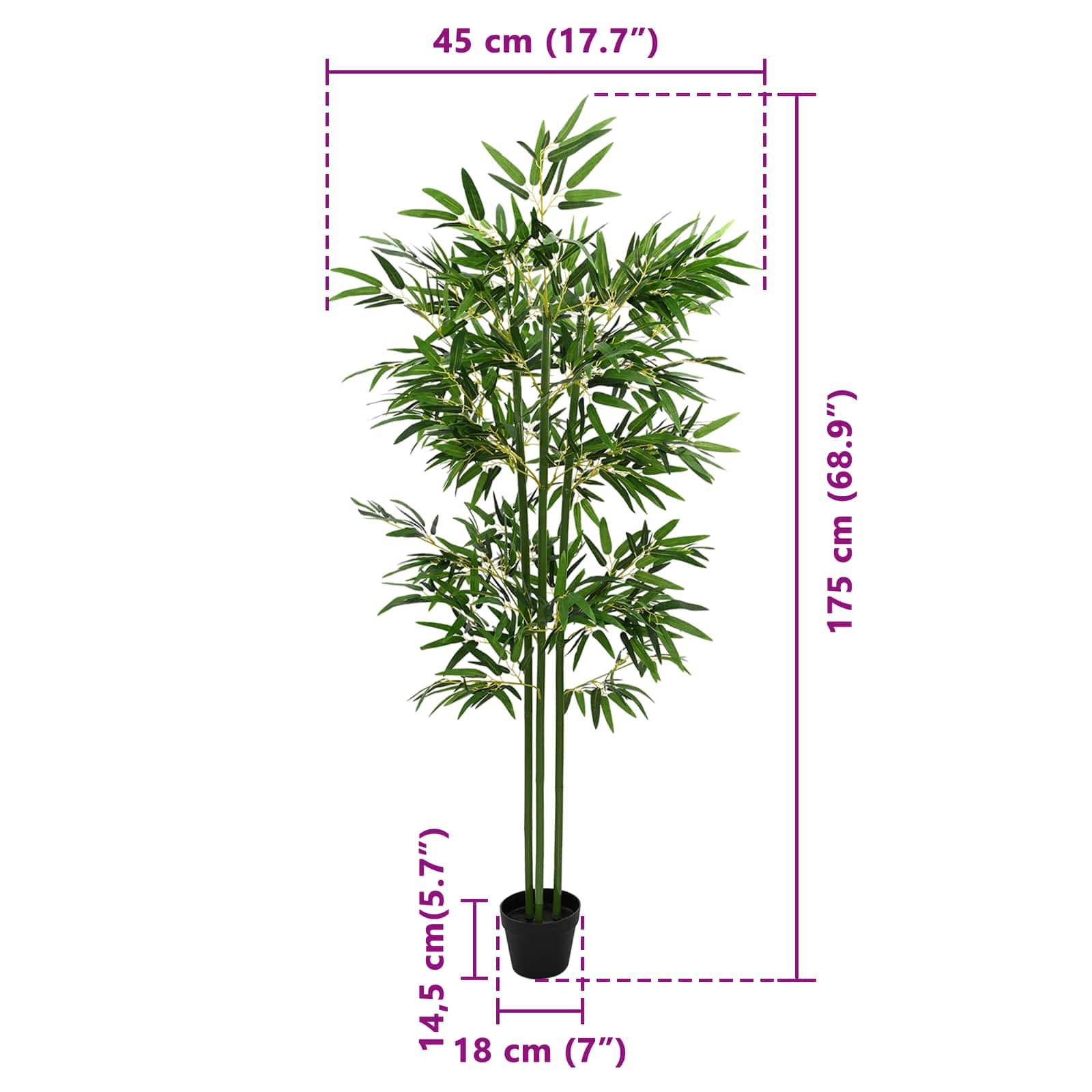 Arbre en bambou artificiel bambou vert 45 x 18 x 175 cm - PANGIVO - Image 7