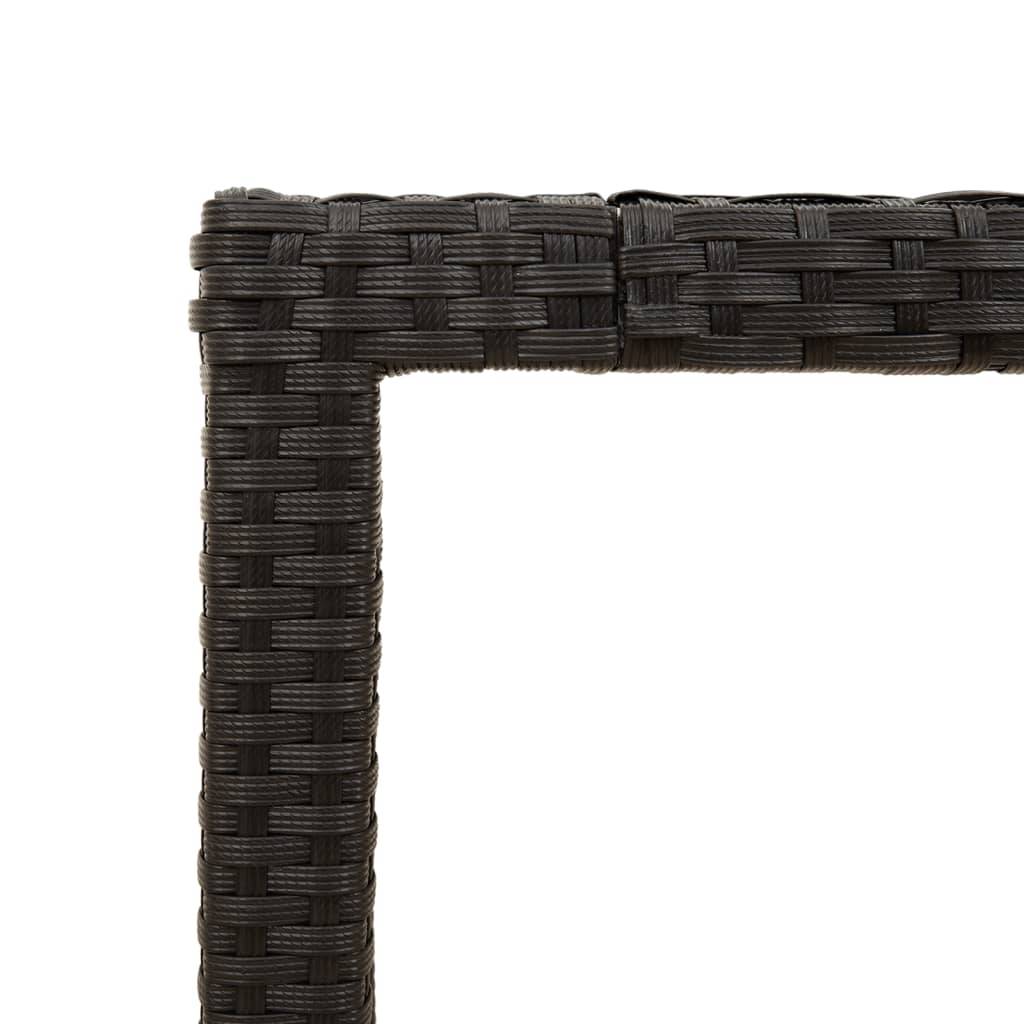 ComfortXL - Grande Table de Jardin Noire 190 cm 8 Personnes en Résine Tressée et Verre Trempé – ComfortXL Outdoor Living - Image 9
