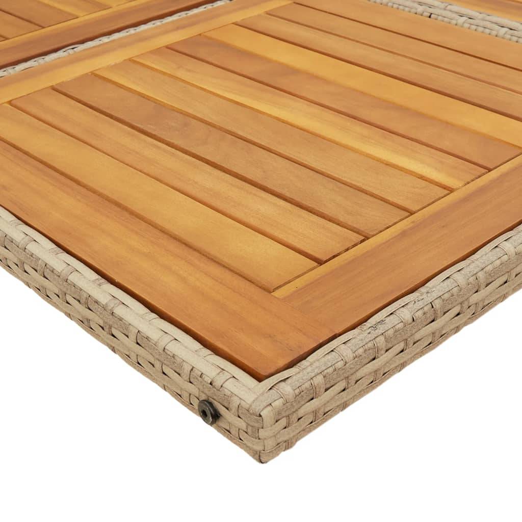 ComfortXL - Table et Chaises de Jardin 12 Places Résine Tressée Encastrable Plateau Bois Beige – ComfortXL Outdoor Living - Image 5