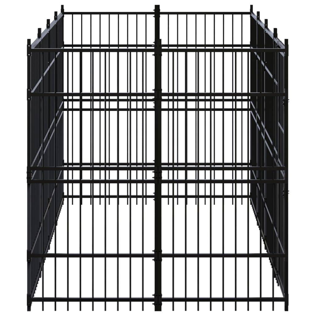 Vidaxl - Chenil d'extérieur pour chiens Acier 7,37 m² vidaXL 3097958 - Image 4