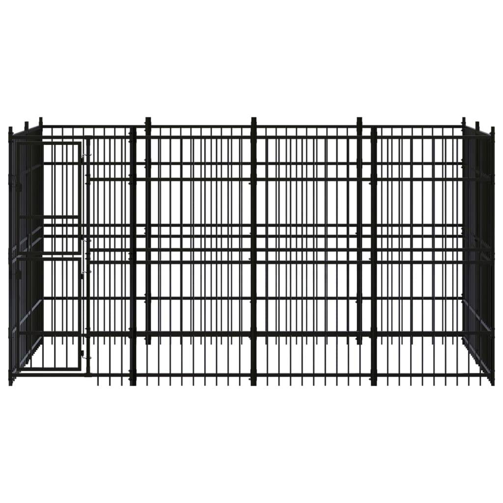 Vidaxl - Chenil d'extérieur pour chiens Acier 7,37 m² vidaXL 3097958 - Image 2