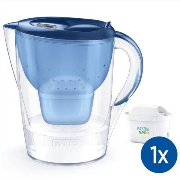 Carafe filtrante BRITA - Marella Bleu XL - Capacité 3,5L dont 2,5L d'eau filtrée - 1 Cartouche Maxtra Pro All-In-1 incluse - Image 1