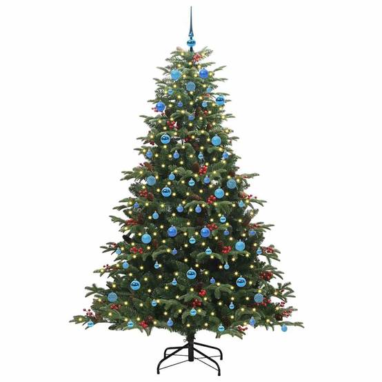 Sapin de Noël | Arbre de Noël artificiel Vert 210 cm PVC, métal et plastique Maison Chic - Image 3