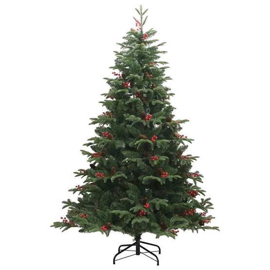 Sapin de Noël | Arbre de Noël artificiel Vert 210 cm PVC, métal et plastique Maison Chic - Image 5