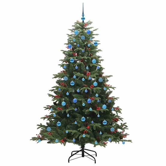 Sapin de Noël | Arbre de Noël artificiel Vert 210 cm PVC, métal et plastique Maison Chic - Image 4