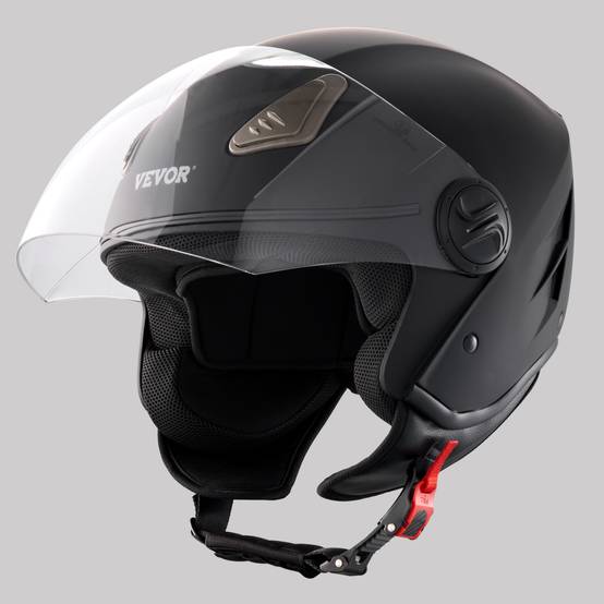 VEVOR Casque moto 3/4 face, ABS, Bluetooth, lentille interchangeable. DOT, pour jeunes, adultes, M. - Image 1