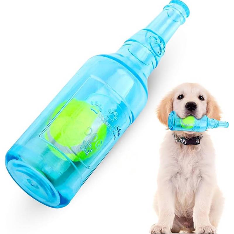 DtopbuyAge - Jouet en Bouteille de Caoutchouc pour Chien/Chiot, Interactif, Résistant à la Morsure Bleu - DtopbuyAge - Image 2