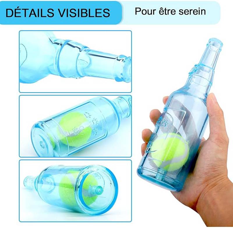 DtopbuyAge - Jouet en Bouteille de Caoutchouc pour Chien/Chiot, Interactif, Résistant à la Morsure Bleu - DtopbuyAge - Image 4