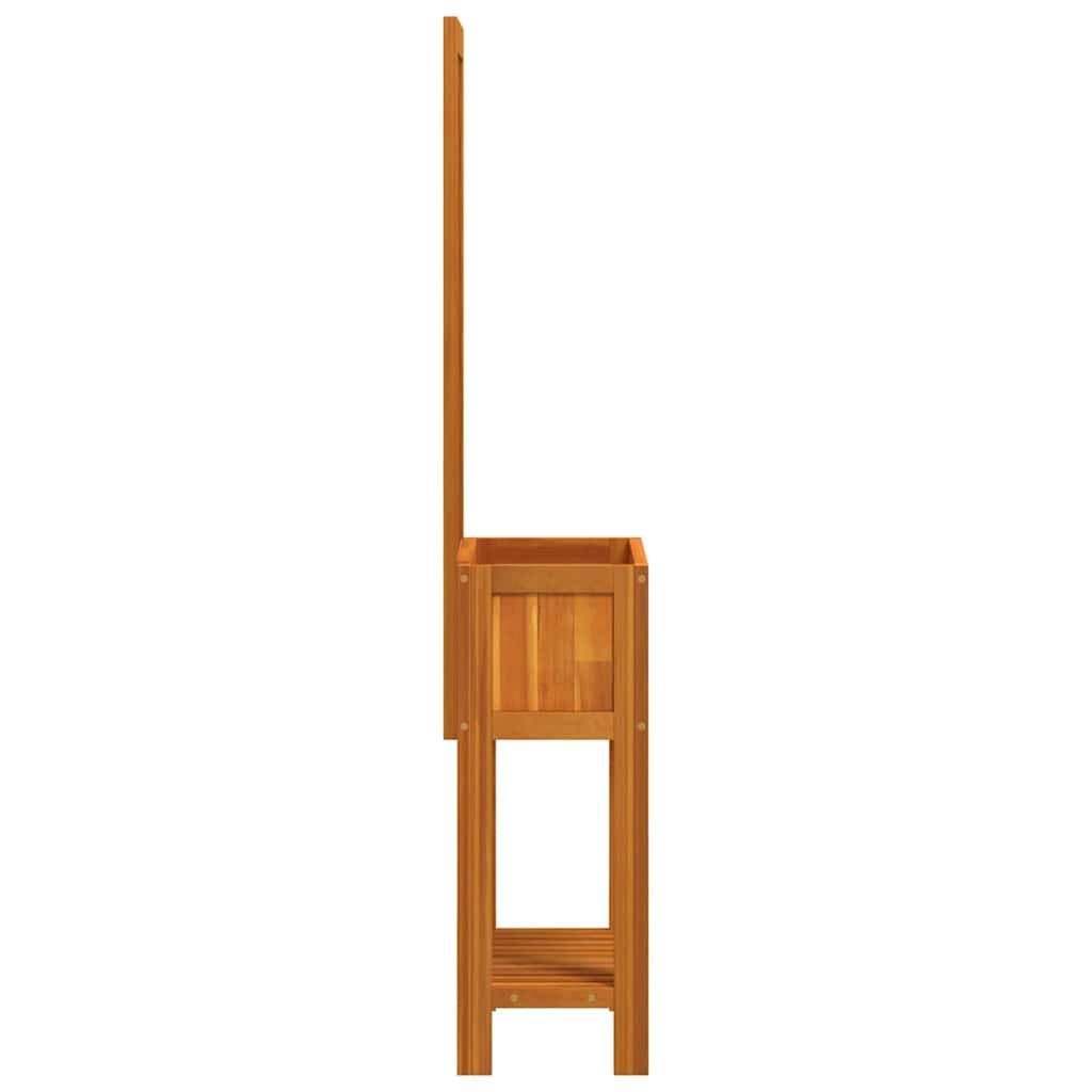 Jardinière avec treillis et étagère bois d'acacia naturel 55 x 29.5 x 152 cm - PANGIVO - Image 5