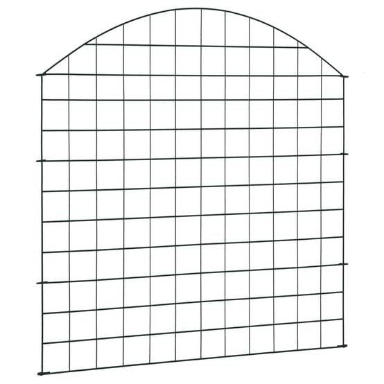 Ensemble de clôture de jardin arquée acier revêtu vert 77,5 x 78,5 cm ...