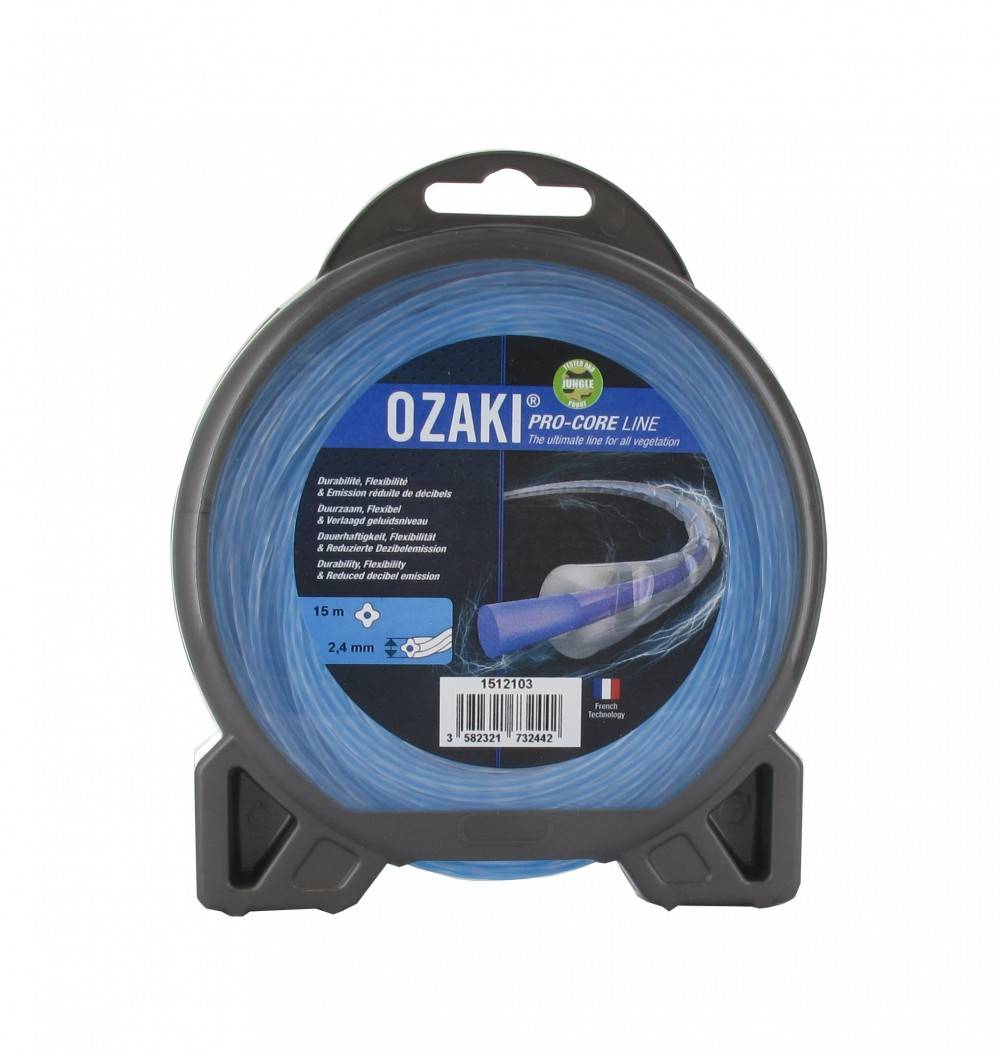 Ozaki - Coque fil nylon OZAKI PRO-CORE LINE. Co-extrudé Longueur: 15 m, Ø: 2,40mm OZAKI