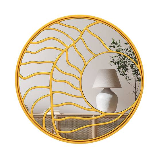 Miroir Mural Rond Doré 60 Cm Avec Cadre En Métal Brossé Pour Salle De Miroir Mural Rond Doré 60 Cm Avec Cadre En Métal Brossé Pour Salle De