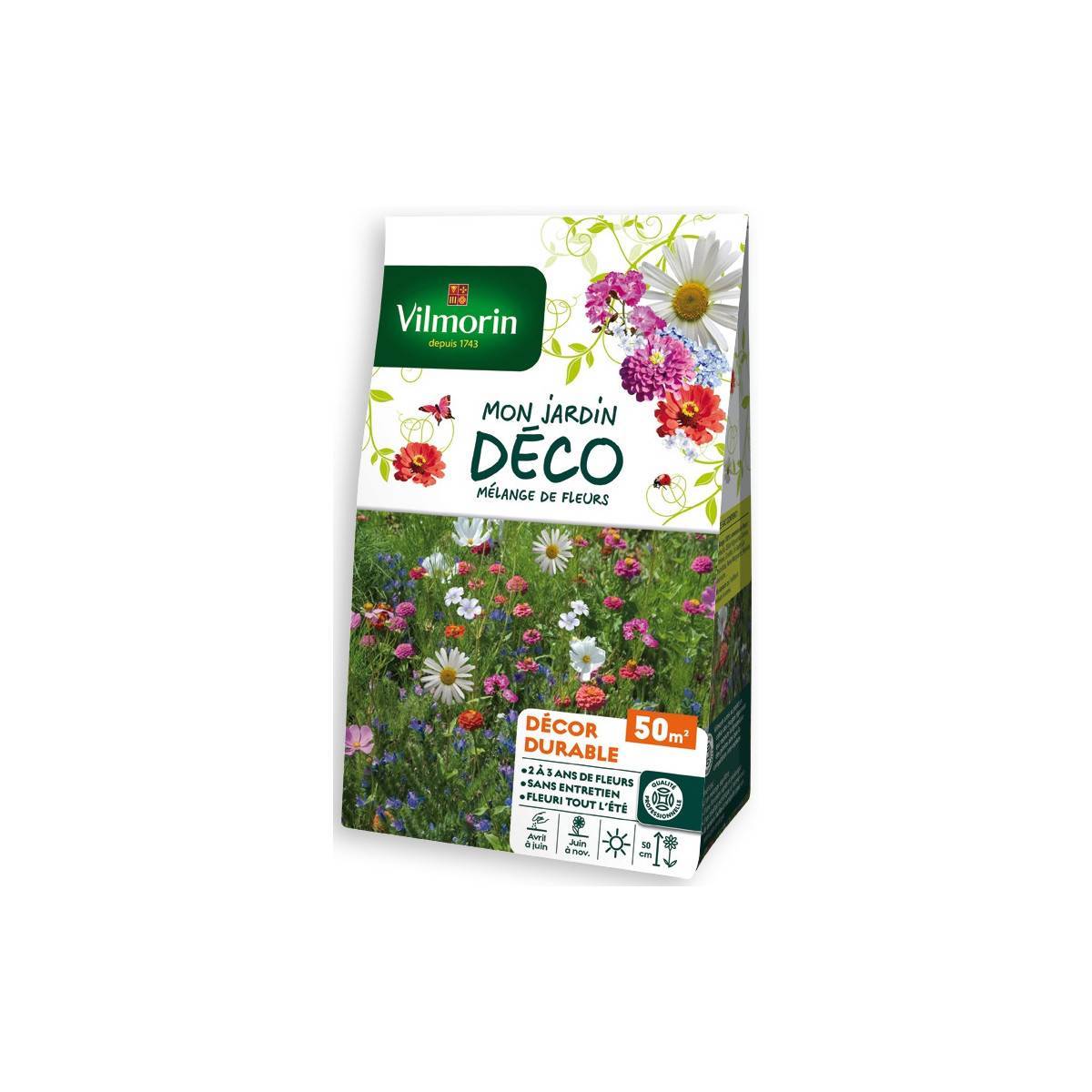 Vilmorin - Sachet graines Mélange de fleurs Durable 50m2