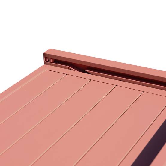 Salon de jardin VENEZIA extensible 90/180 en textilène terracotta 8 places - aluminium terracotta - HAPPY GARDEN - Image 10