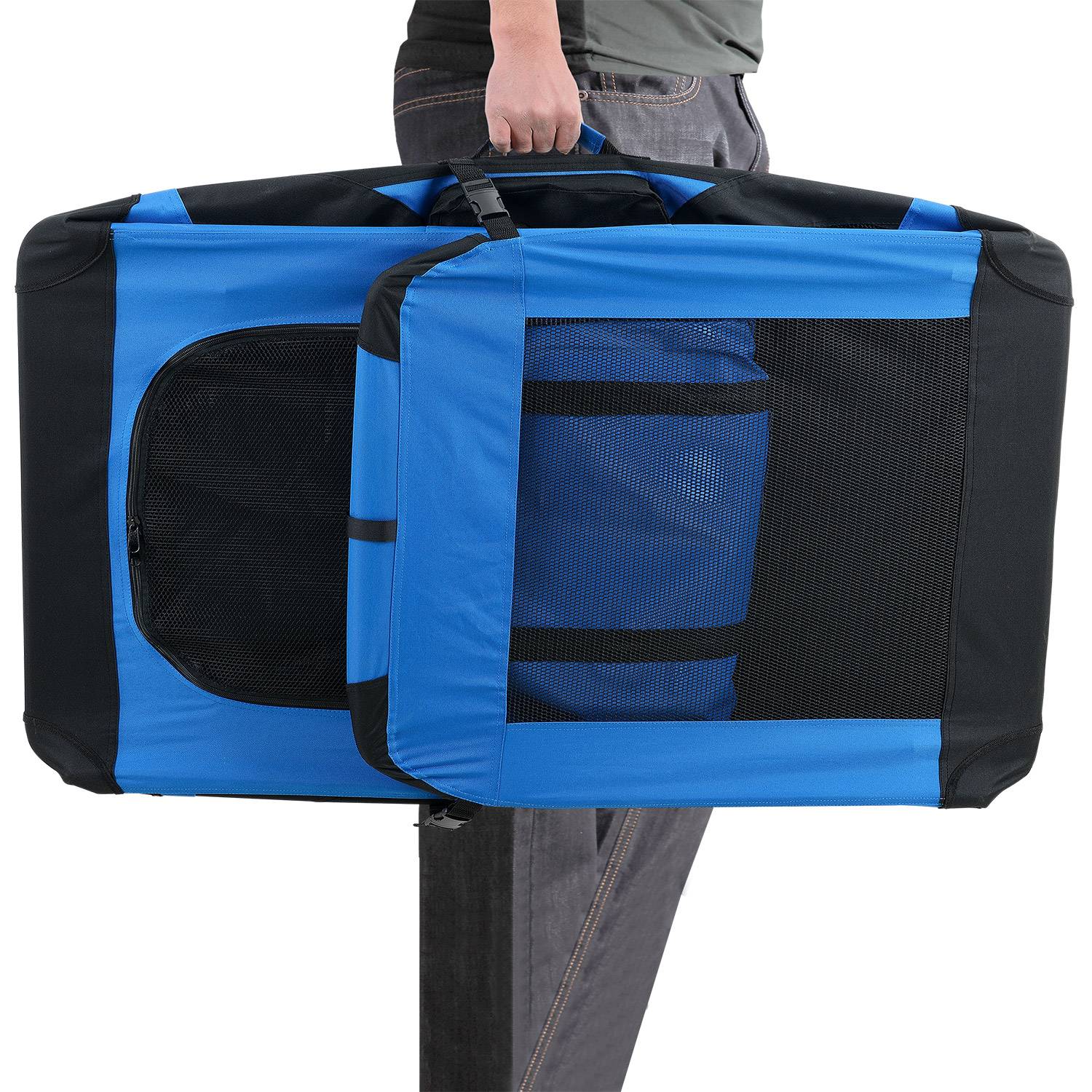 Pro.Tec - Box de Transport pour Chien Pliant Bleu Taille M pro.tec - Image 5