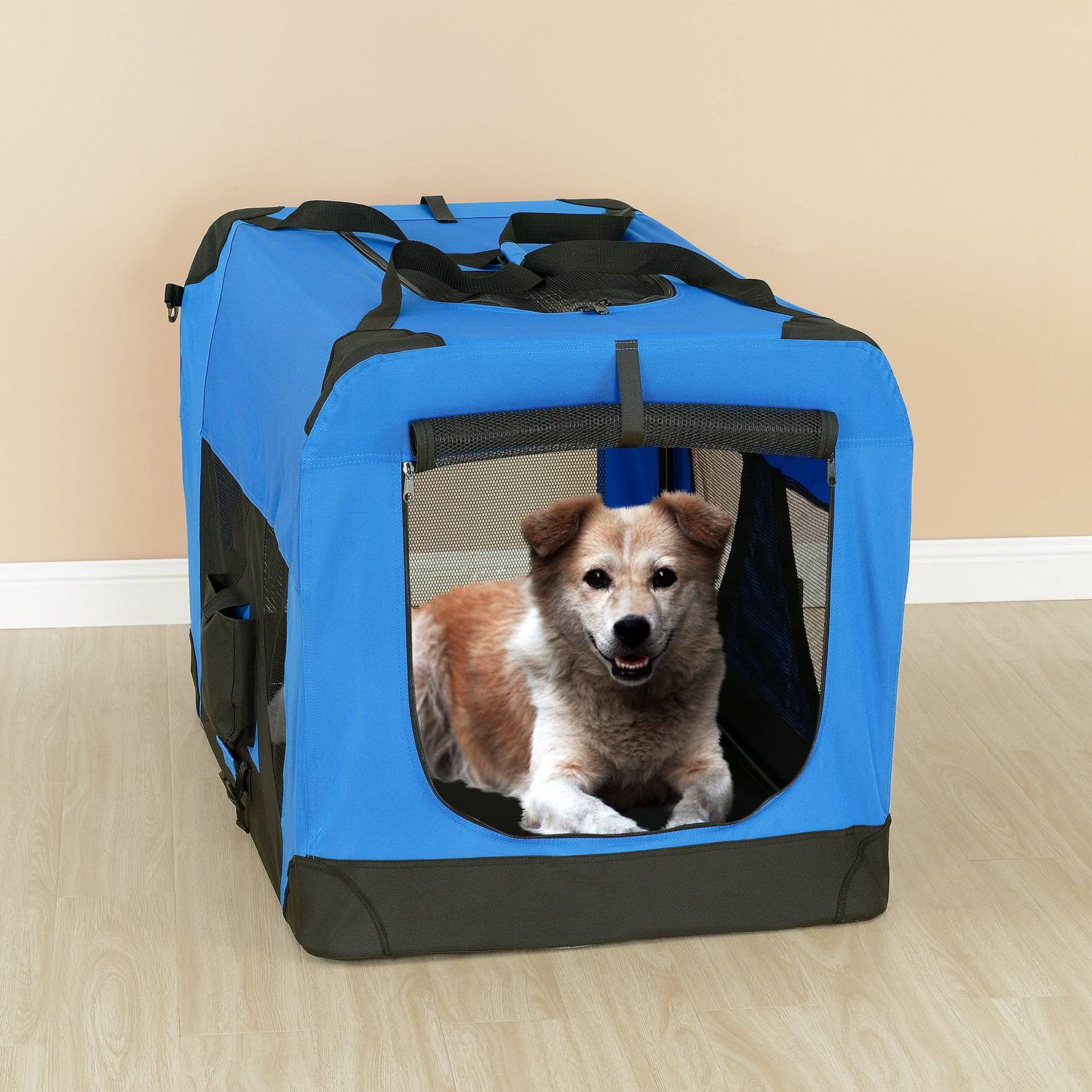 Pro.Tec - Box de Transport pour Chien Pliant Bleu Taille M pro.tec - Image 2