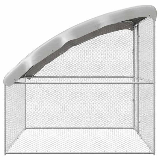 Volière Carrée Acier Galvanisé Toit Bâché Imperméable Jardin 2x2m - ComfortXL Outdoor Living - Image 5