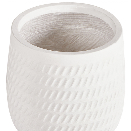 Cache-pot d'extérieur Fibre d'argile Blanc cassé LIVADIA - Beliani - Image 3