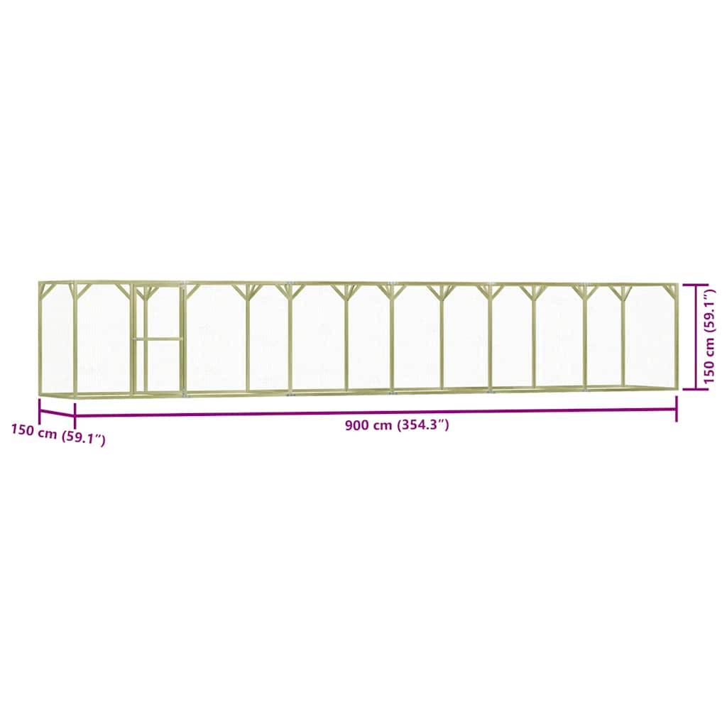 Vidaxl - Poulailler 1,5x9x1,5 m Pinède imprégnée vidaXL 278406 - Image 3
