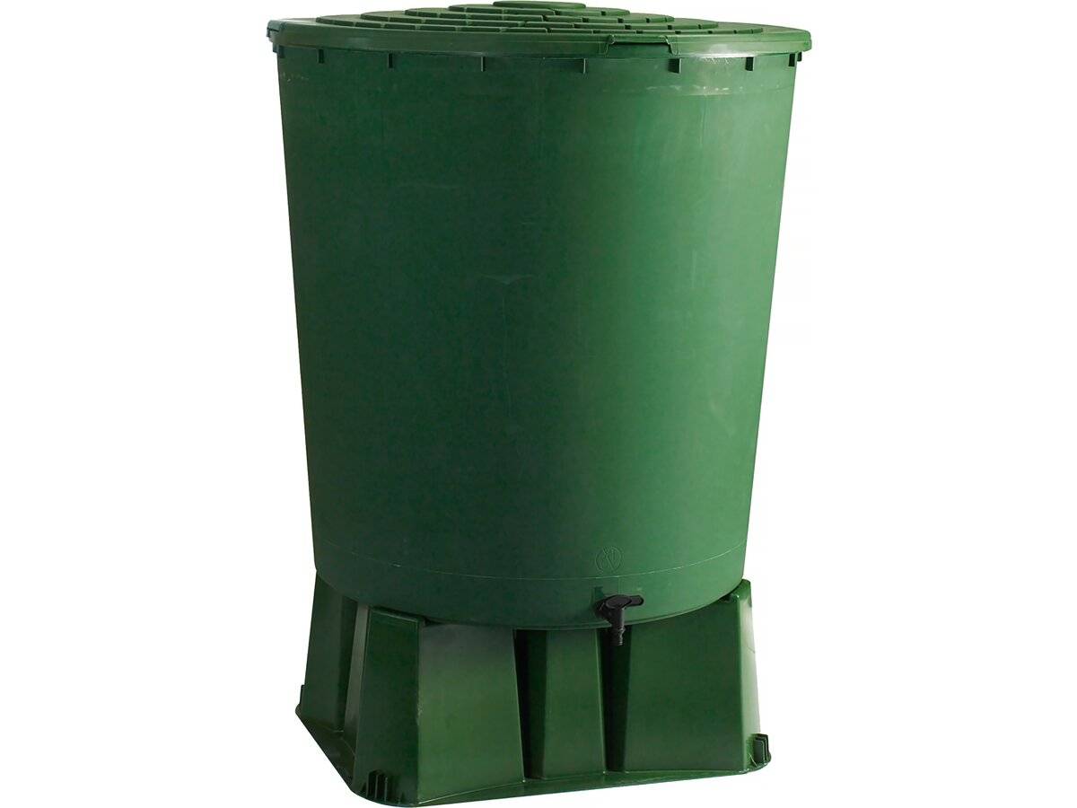 Récuperateur D'eau Avec Socle "ubud" -  200l - Vert -habitat Et Jardin - Image 1