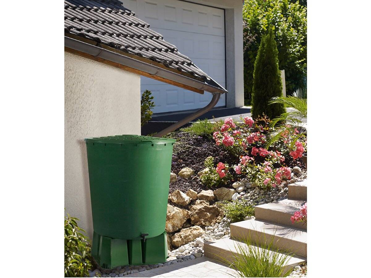 Récuperateur D'eau Avec Socle "ubud" -  200l - Vert -habitat Et Jardin - Image 2