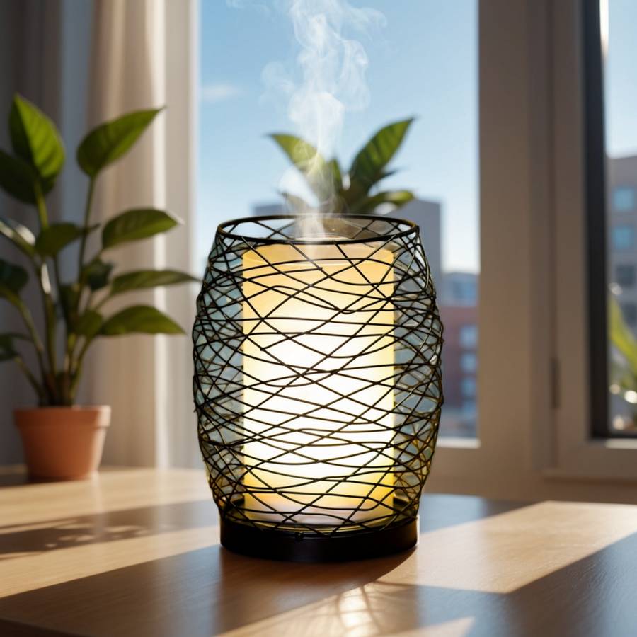 Zen'Arôme Diffuseur Huile Essentielle avec Télécommande Volupsia - Éclairage Led Personnalisable - Verre + Coque en Métal - Image 9