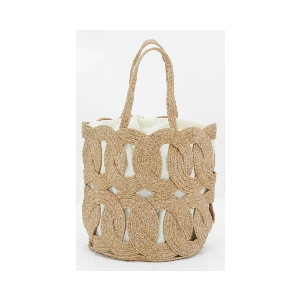 Aubry Gaspard - Sac en jute ajouré doublé coton - Image 2