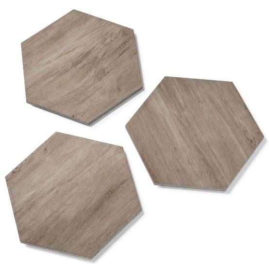 Pas japonais Hexagone Grès cérame effet Bois Marron 60x52/60x2 cm (à l'unité) - RO'MA NATURE - Image 4